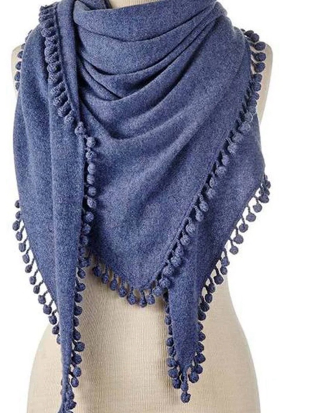 Captiva Cashmere Pom-Pom Triangle Wrap